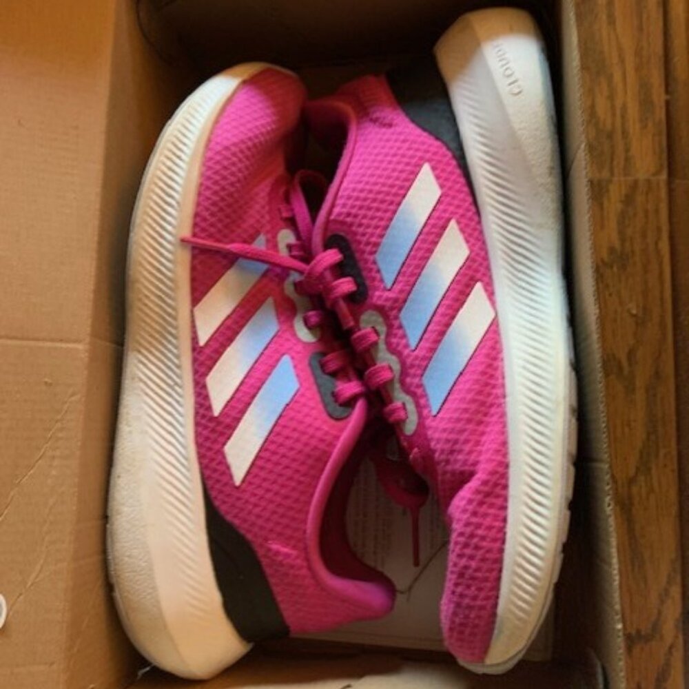 Adidas RunFalcon 3.0 Wide Size 8 Pink Lucid Fuschia- EUC